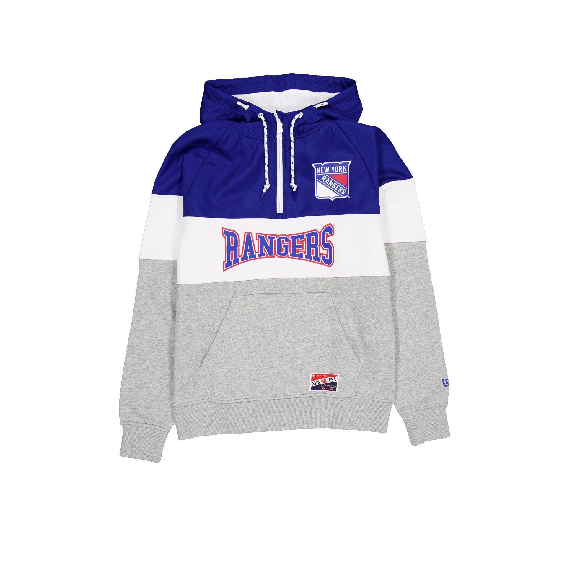 New York Rangers Throwback Color Block Hoodie Male Product Image