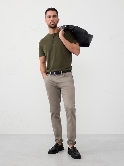 Linen-Blend Henley Product Image