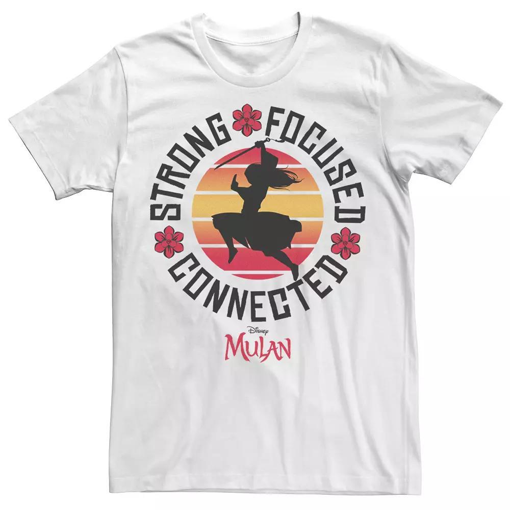 Disney's Mulan Live Action Strong Focused Connected Silhouette Men's Tee, Size: Medium, White Product Image