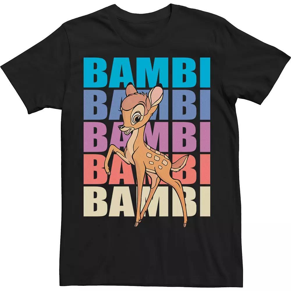 Disney's Bambi Men's Name Stack Portrait Tee, Size: Large, Black Product Image