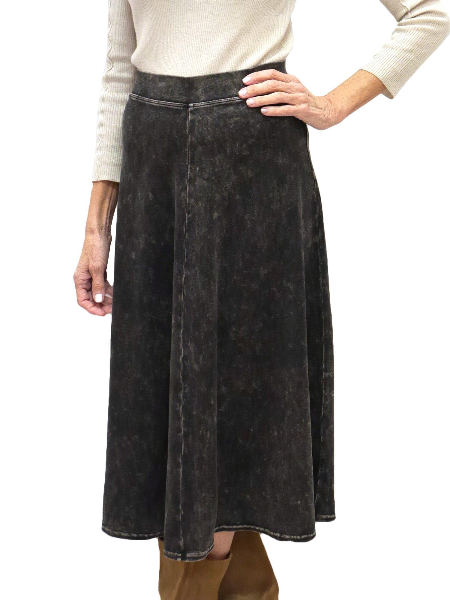 Hard Tail Flat Waist Midi Skirt B-154 Product Image