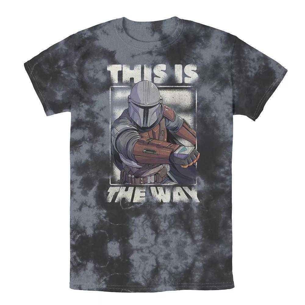 Men's Star Wars The Mandalorian This Is The Way Portrait Tee, Boy's, Size: Medium, Black Grey Product Image