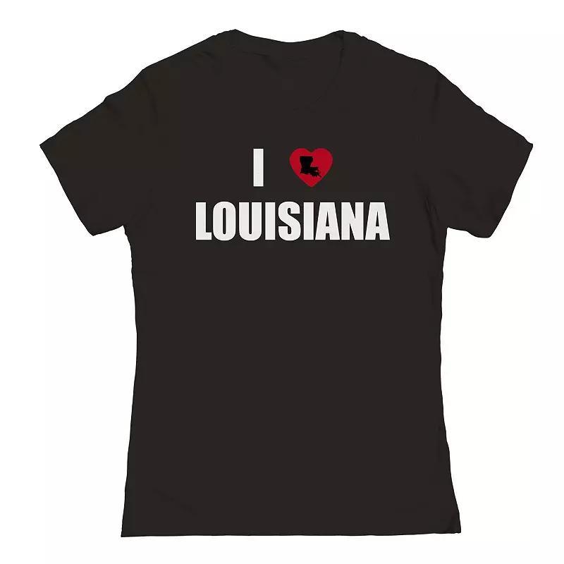 Junior's I Heart Louisiana Graphic Tee, Women's,  Product Image