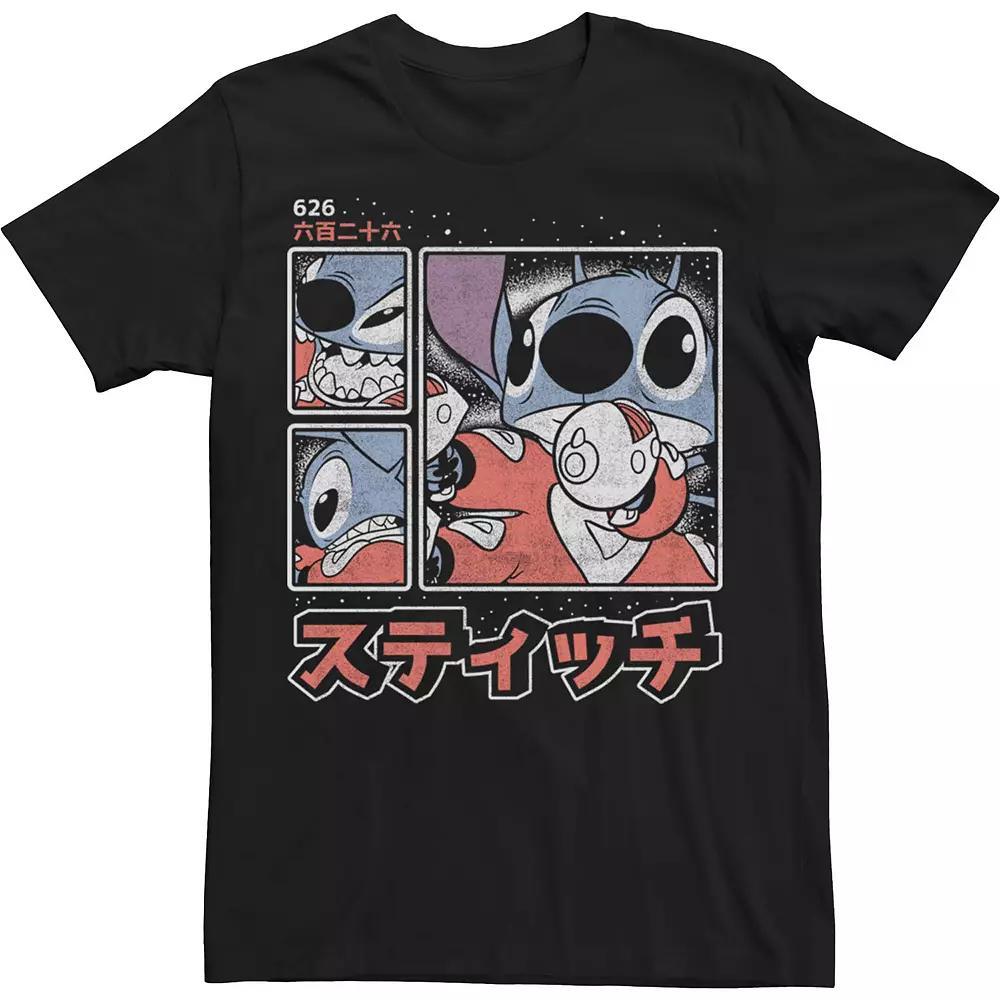 Disney's Lilo & Stitch Men's 626 Stitch Day Kanji Panels Tee,  Product Image