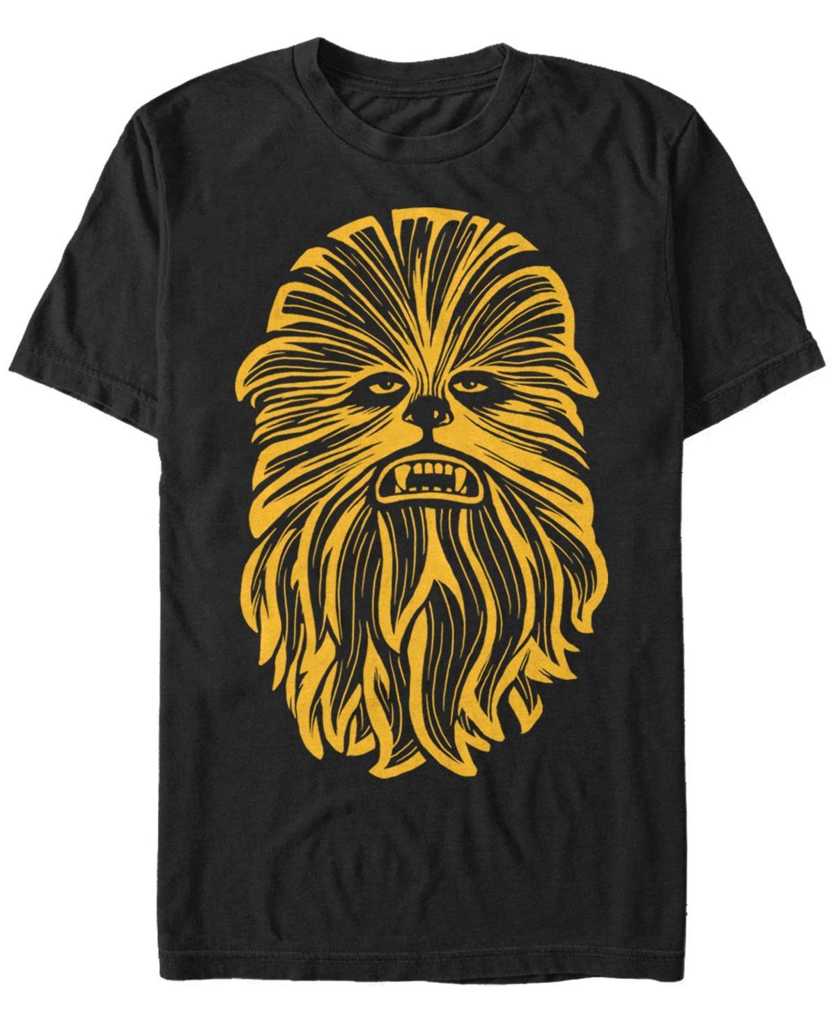 Men's Star Wars Chewbacca Golden Portrait Graphic Tee, Size: Large, Black Product Image