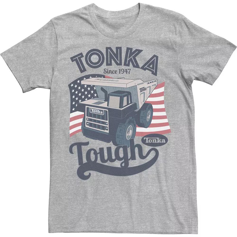 Men's Tonka Tough American Flag Logo Tee, Size: Medium, Athletic Grey Product Image
