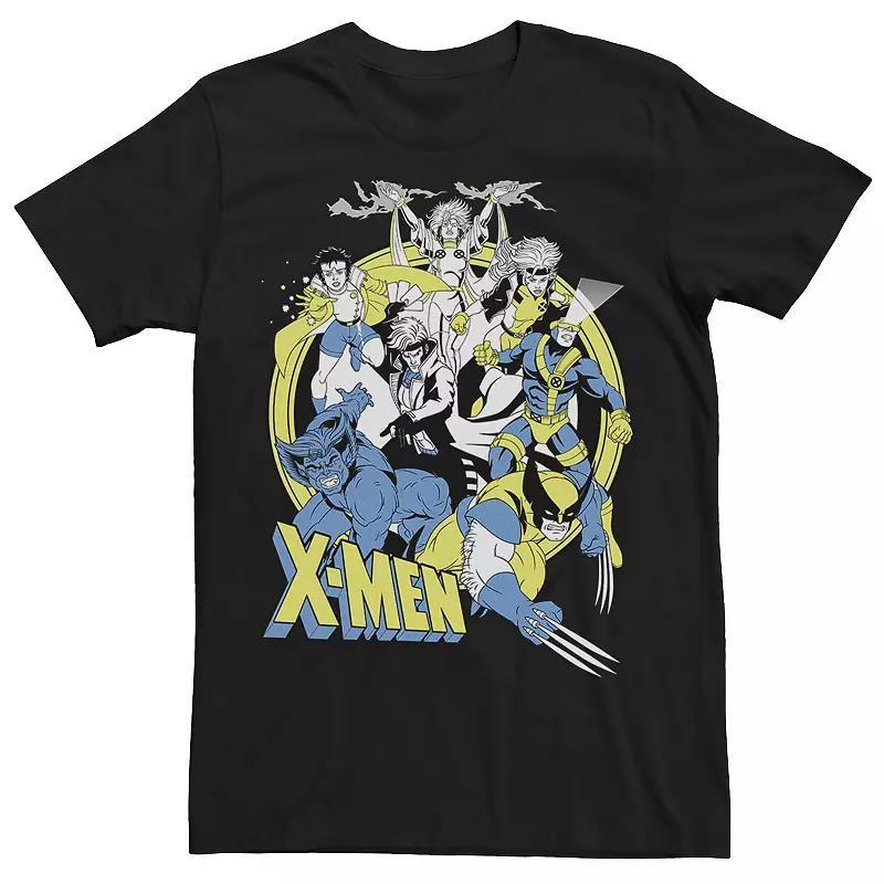 Men's Marvel X-Men Retro Action Group Shot Logo Tee, Size: 3XL, Black Product Image