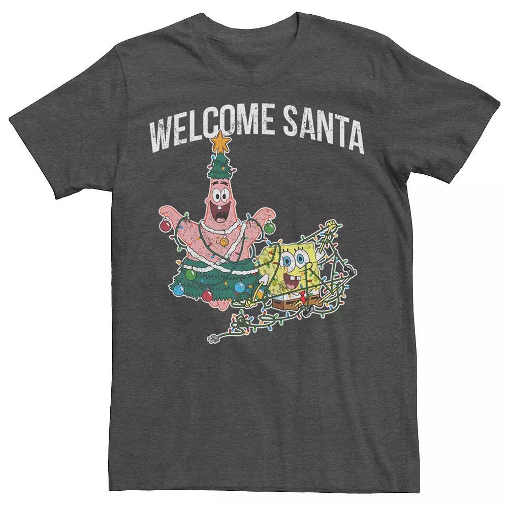 Men's Spongebob Squarepants Patrick Welcome Santa Tee, Size: XXL, Royal Product Image