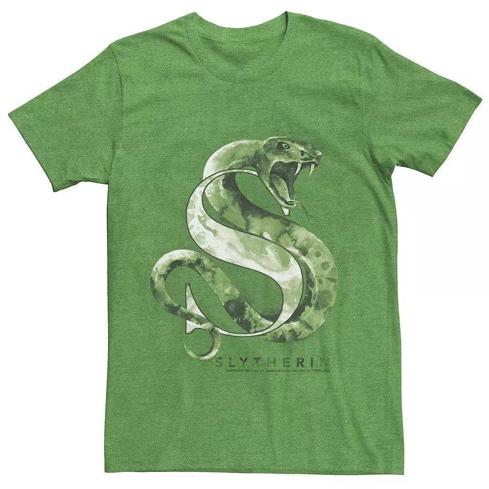 Men's Harry Potter Slytherin Snake Water Color Logo Graphic Tee, Size: XL, White Product Image