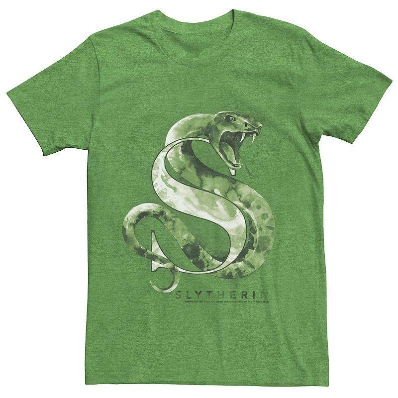 Men's Harry Potter Slytherin Snake Water Color Logo Graphic Tee, Size: XL, White Product Image