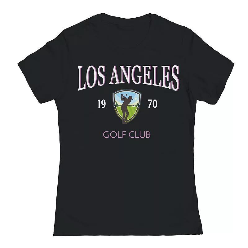 Junior's Los Angeles Golf Club Womens Graphic Tee, Girl's, Size: Small, Black Product Image