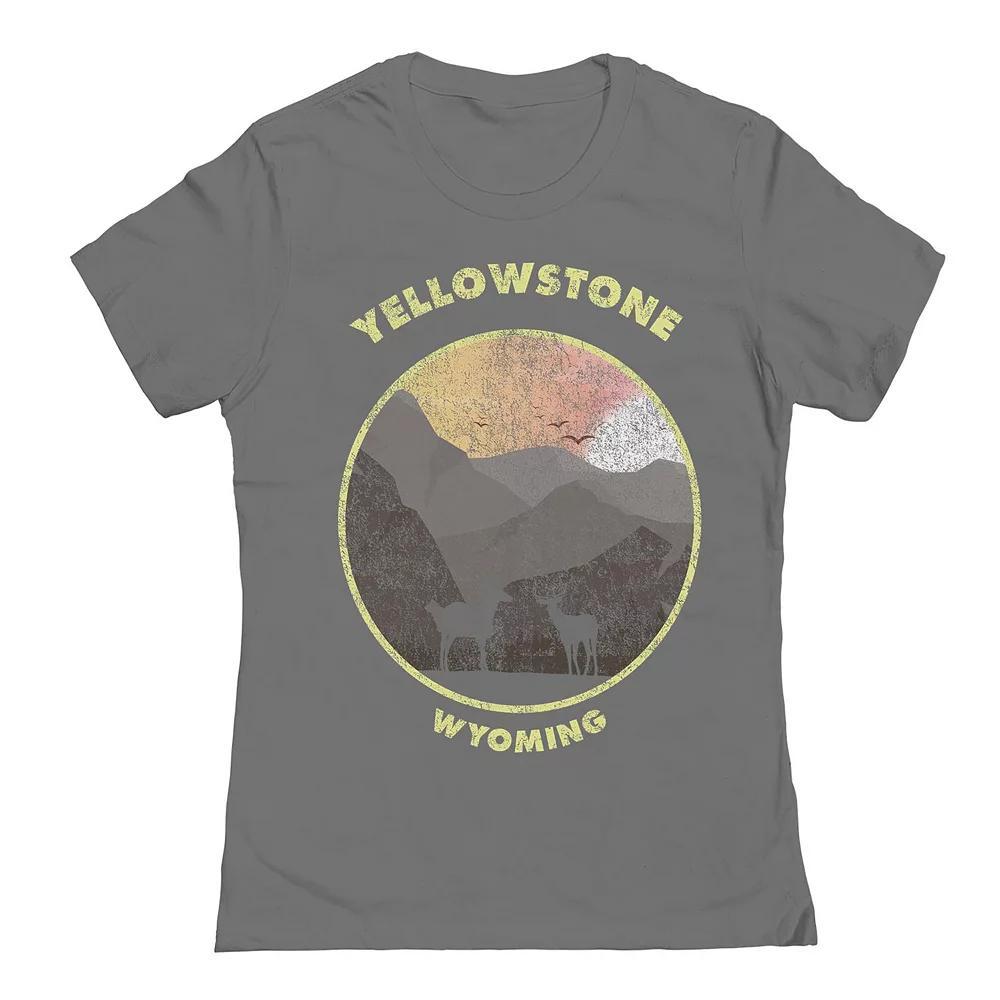 Junior's Yellowstone 10 Womens Graphic Tee, Girl's, Size: Medium, Grey Product Image