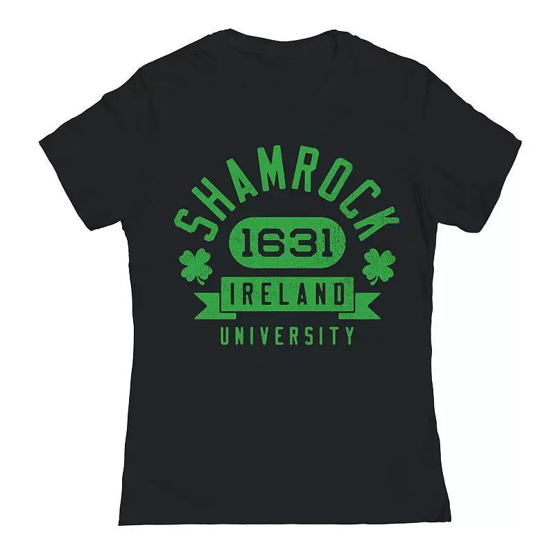 Junior's Shamrock University St. Patrick's Day Graphic T-Shirt, Girl's,  Product Image