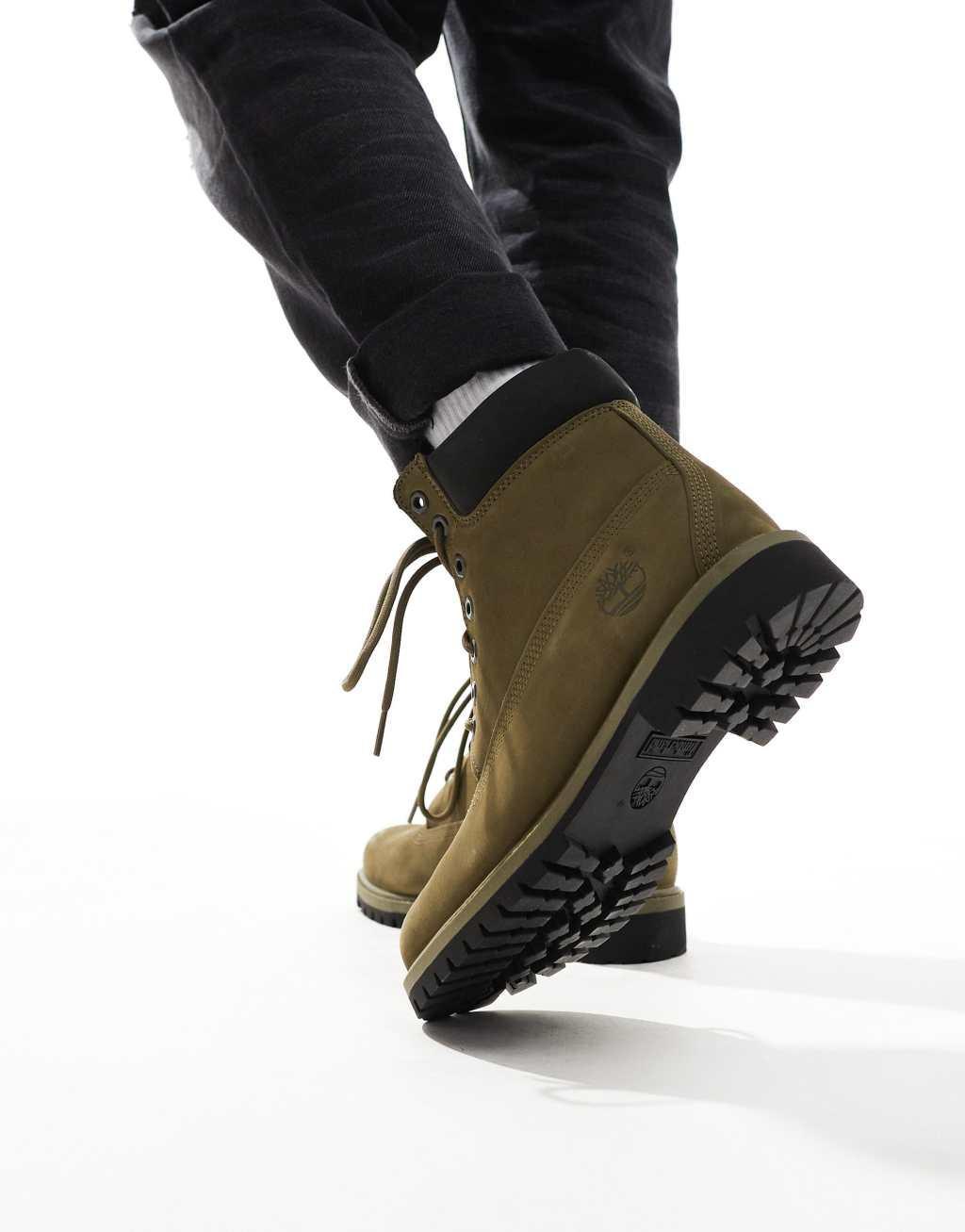 Timberland 6 inch lace up waterproof boot in olive Product Image