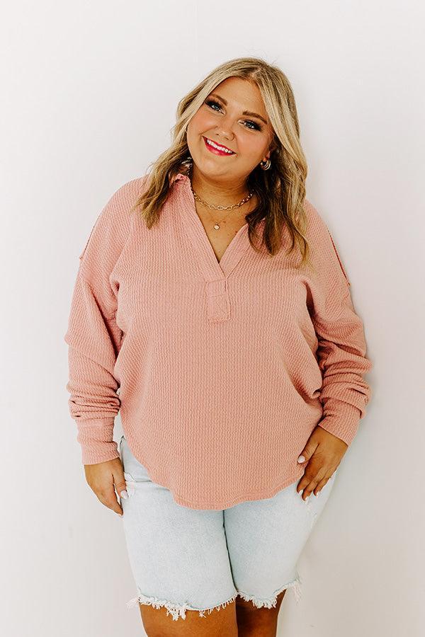 Coffee Run Cutie Shift Top in Light Blush Curves Product Image