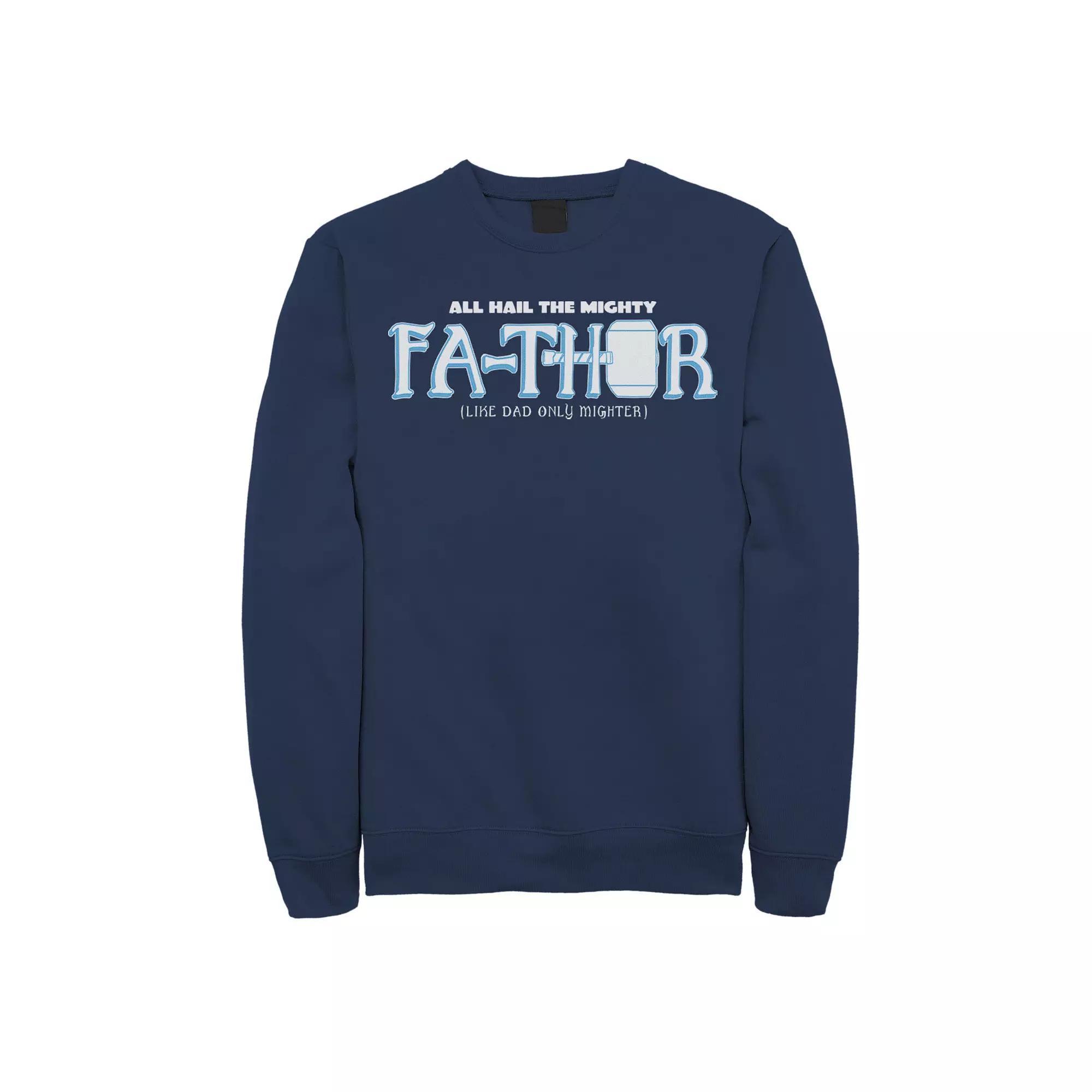 Men's Marvel Hail The Mighty Fa-Thor Simple Father's Day Sweatshirt,  Product Image