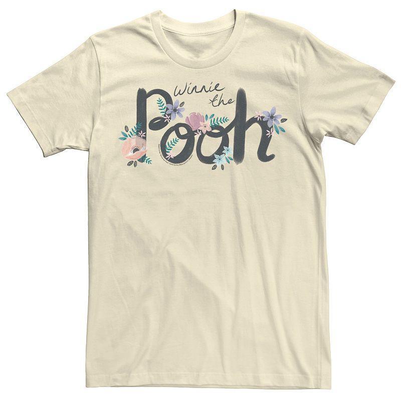 Disneys Winnie The Pooh Floral Cursive Name Text Mens Tee Product Image