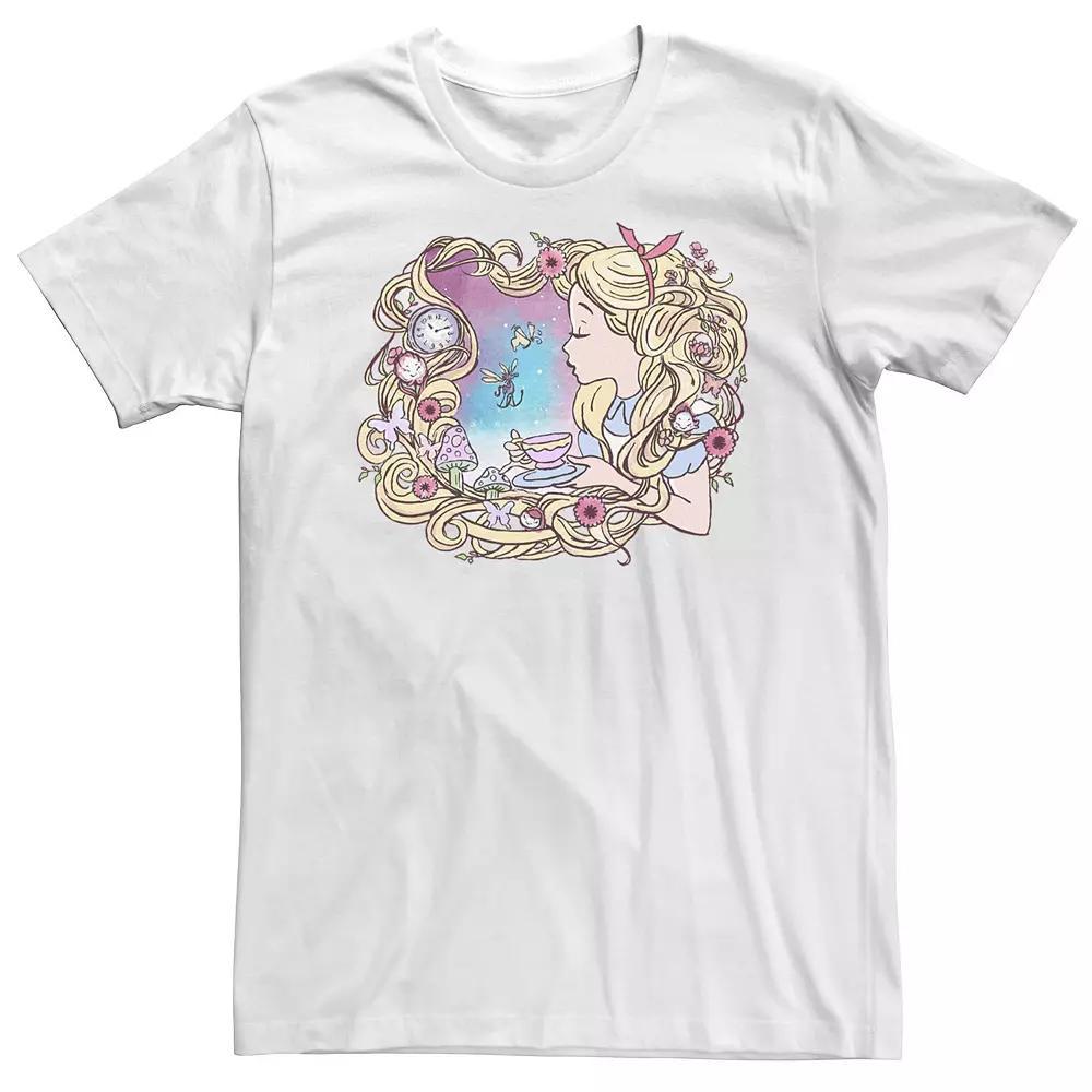 Big & Tall Disney Alice In Wonderland Alice Dream Paint Tee, Men's, Size: 3XL, White Product Image