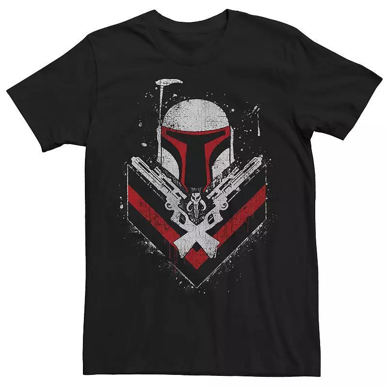 Mens Star Wars Boba Fett Splatter Logo Tee Grey Heather Product Image