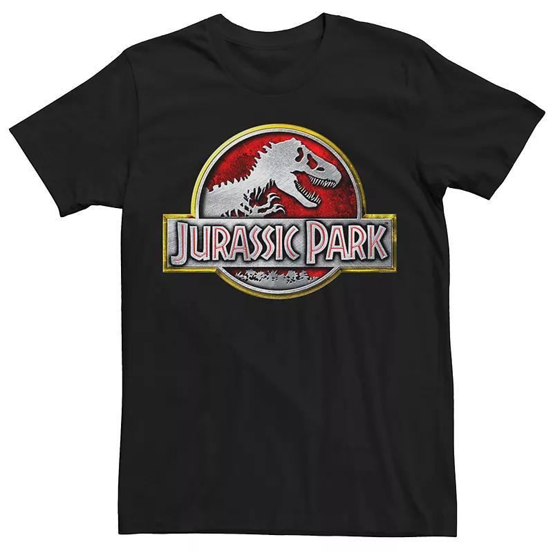 Mens Jurassic Park Chrome Logo Tee, Mens Product Image