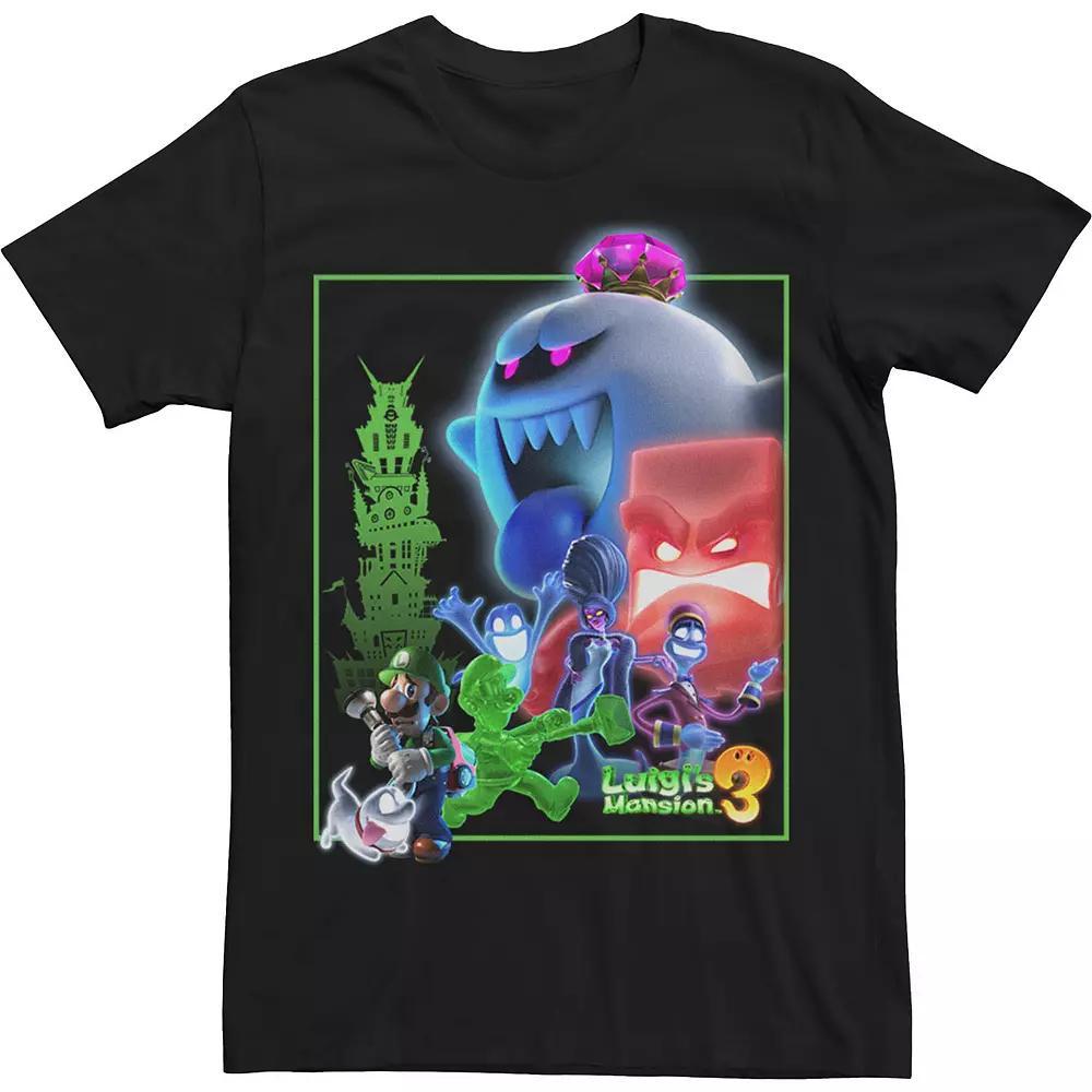 Big & Tall Nintendo Luigi's Mansion 3 Ghost Group Poster Tee, Men's,  Product Image