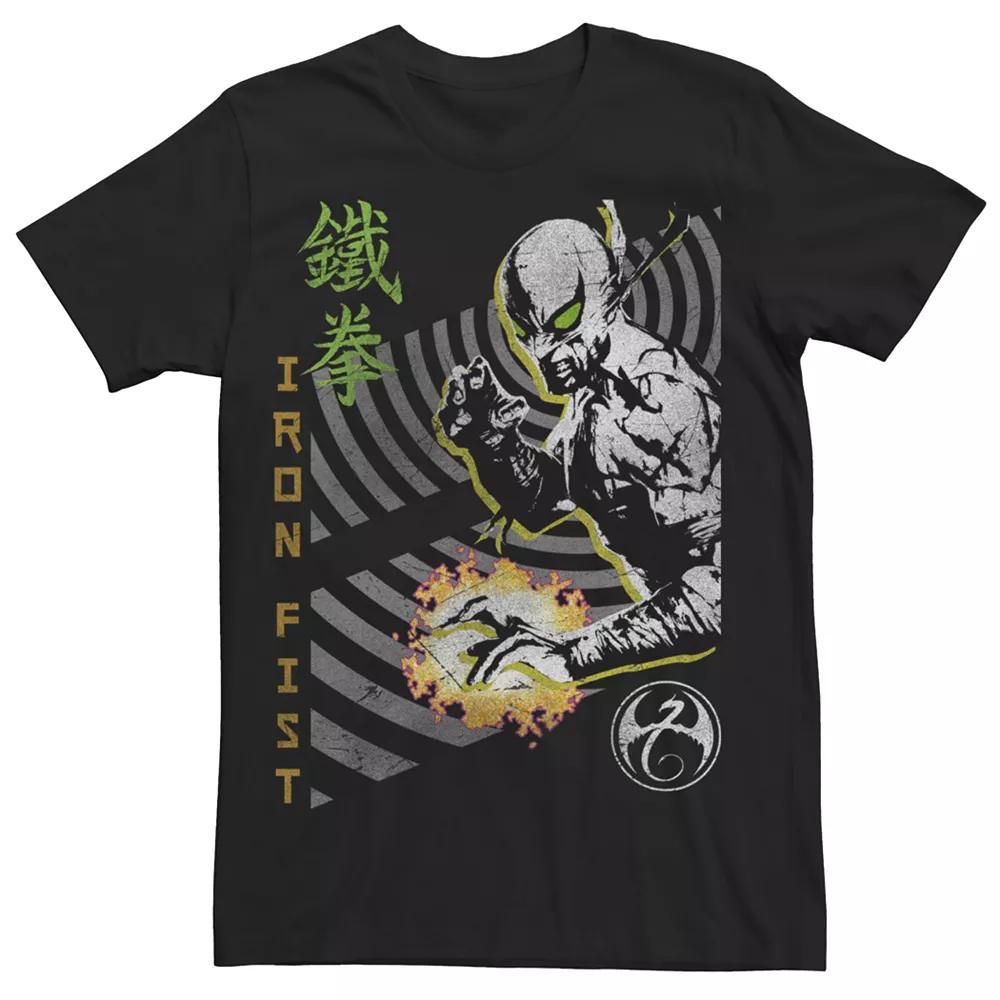 Mens Marvel Knights Present Iron Fist Vortex Graphic Tee Product Image
