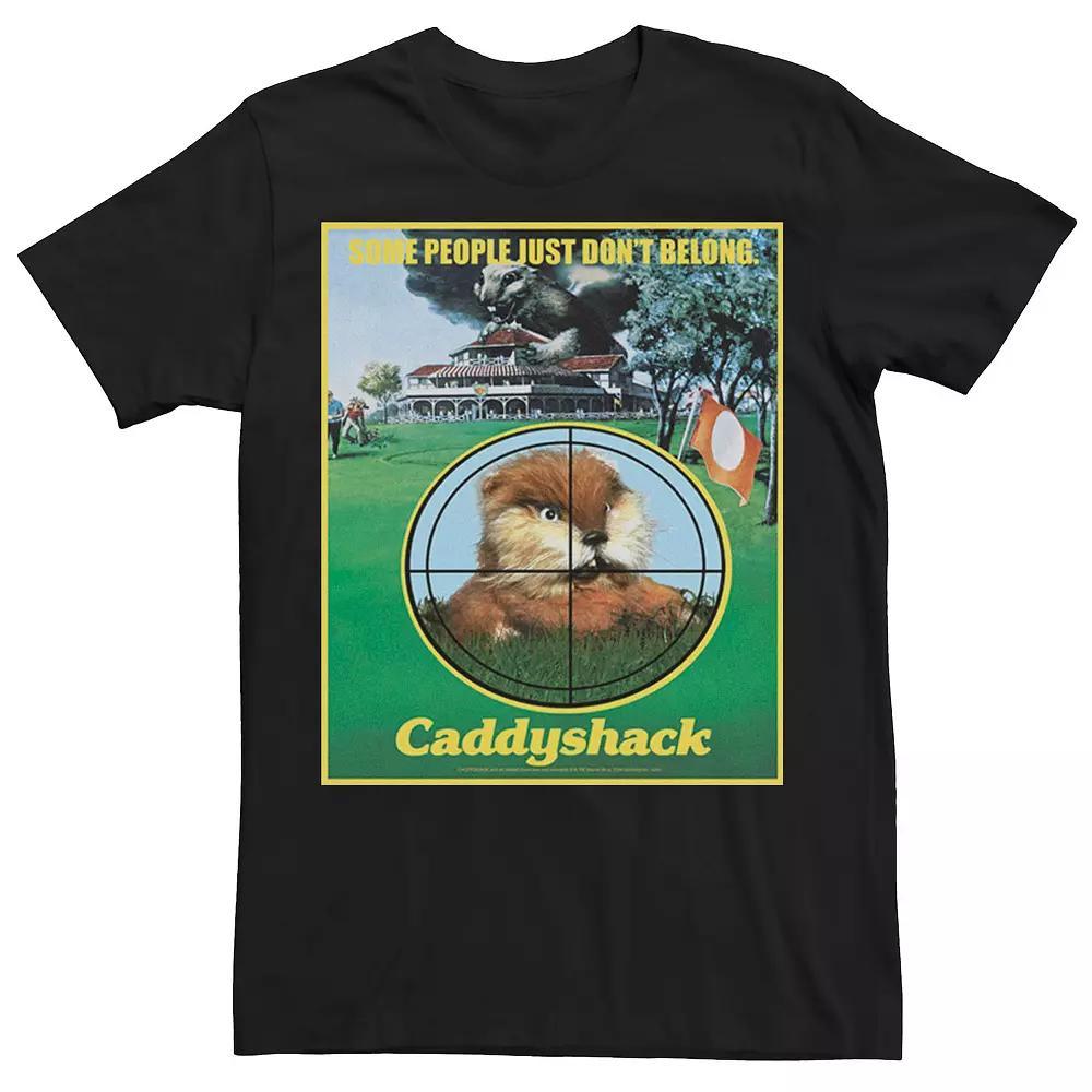 Men's Caddyshack Some People Just Don't Belong Poster Tee, Size: XL, Black Product Image