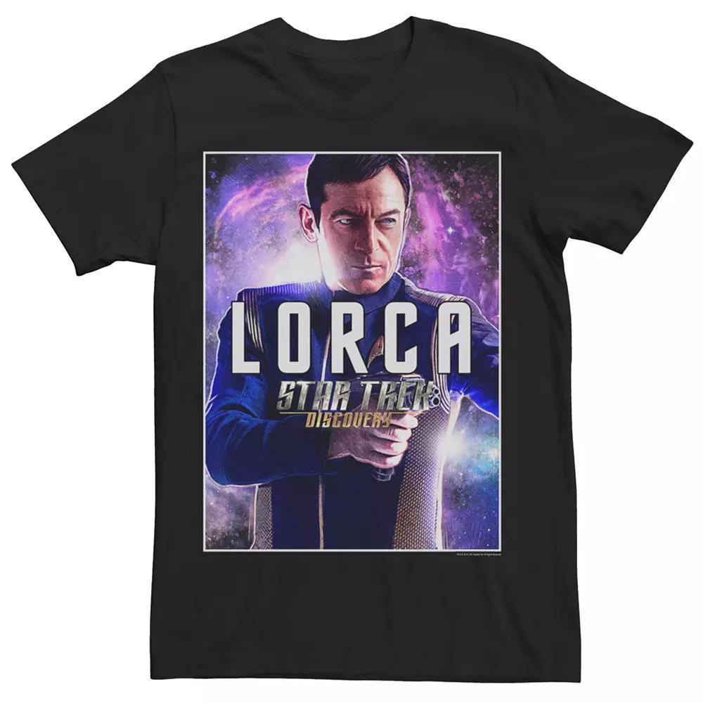 Men's Star Trek Discovery Lorca Galaxy Poster Tee, Size: Medium, Black Product Image