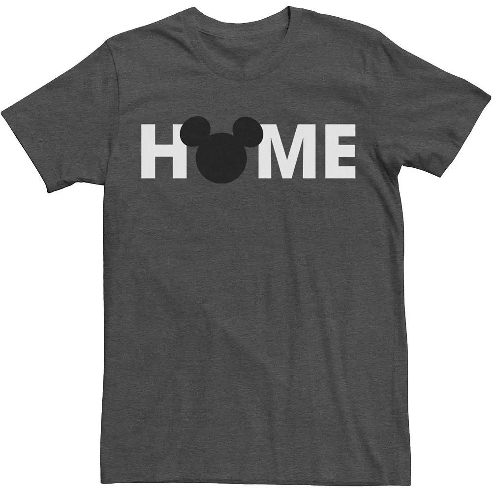 Big & Tall Disney Park Home Mickey Home Head Silhouette Tee, Men's, Size: XL Tall, Grey Heather Product Image