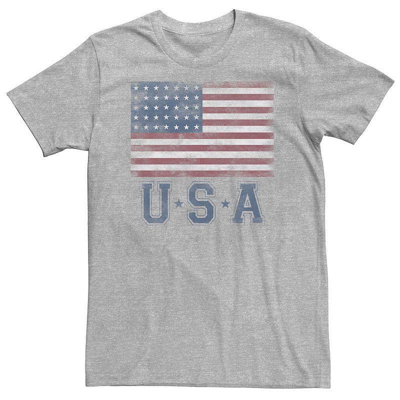 Big & Tall Classic Distressed Flag "USA" Tee, Men's,  Product Image