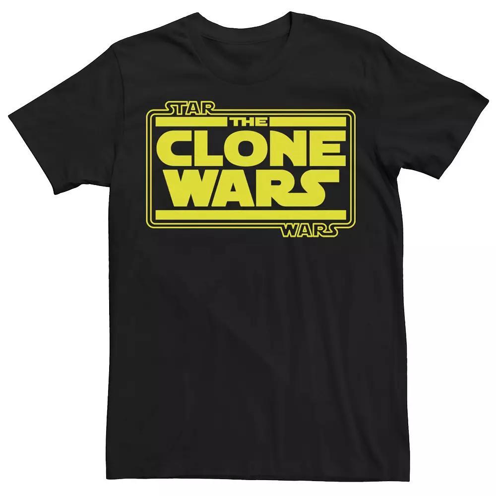 Men's Star Wars The Clone Wars Simple Logo Tee, Size: Large, Black Product Image