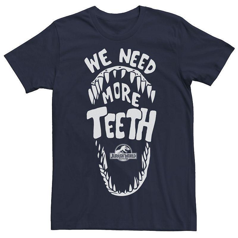 Men's Jurassic World We Need More th Graphic Tee, Size: Large, Navy Grey Product Image