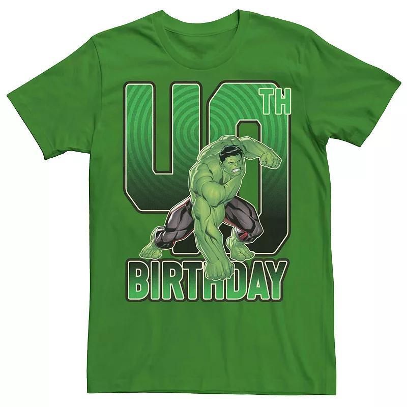 Men's Marvel's Hulk 40th Birthday Tee, Size: Small, Kelly Product Image
