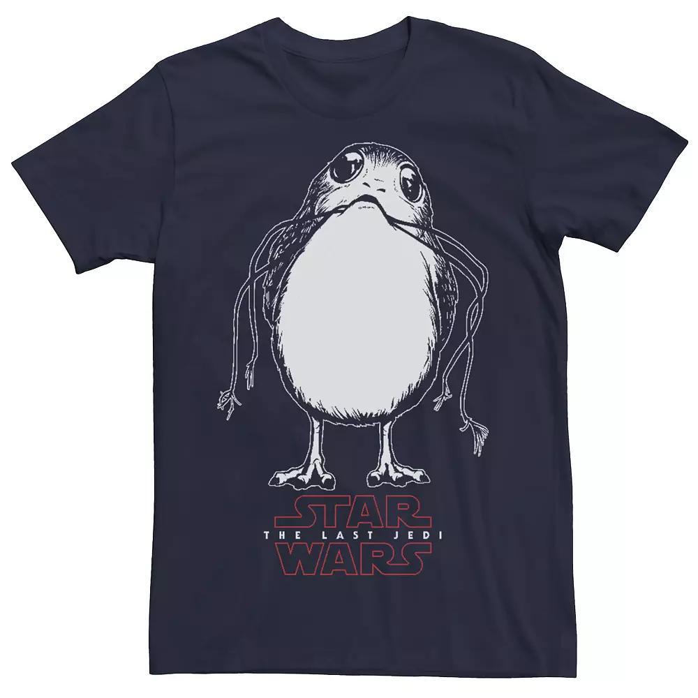 Men's Star Wars The Last Jedi Basic Porg Outline Tee, Size: 3XL, Blue Product Image