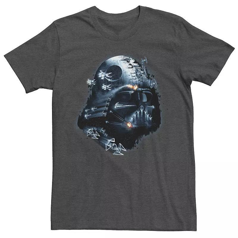 Men's Star Wars Darth Vader Helmet Collage Graphic Tee, Size: 3XL, Grey Heather Product Image