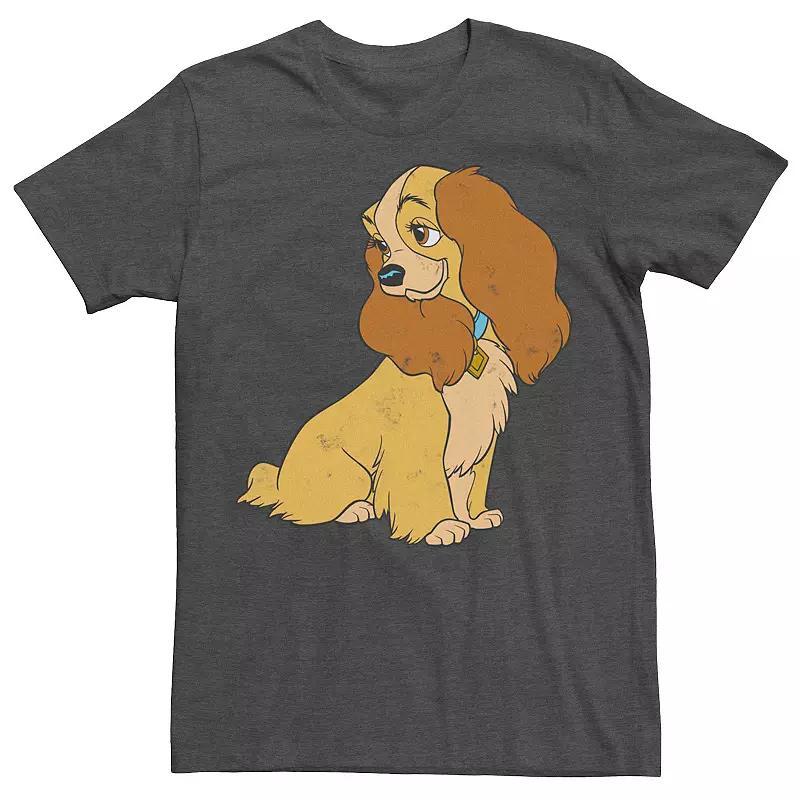 Disney's Lady And The Tramp Lady Simple Portrait Men's Tee, Size: Small, Grey Heather Product Image