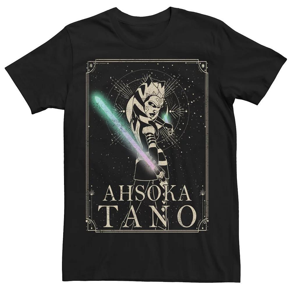 Men's Star Wars: The Clone Wars Ahsoka Tano Celestial Portrait Tee, Size: XXL, Black Product Image