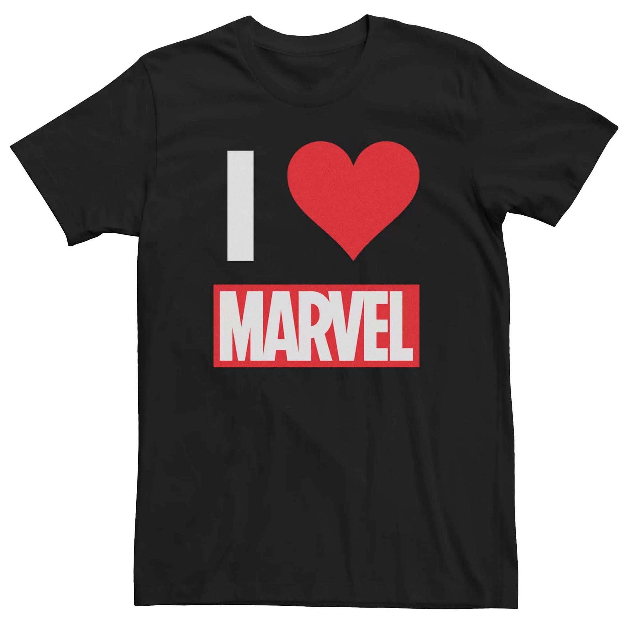 Mens Marvel I Love Marvel Simple Tee Product Image