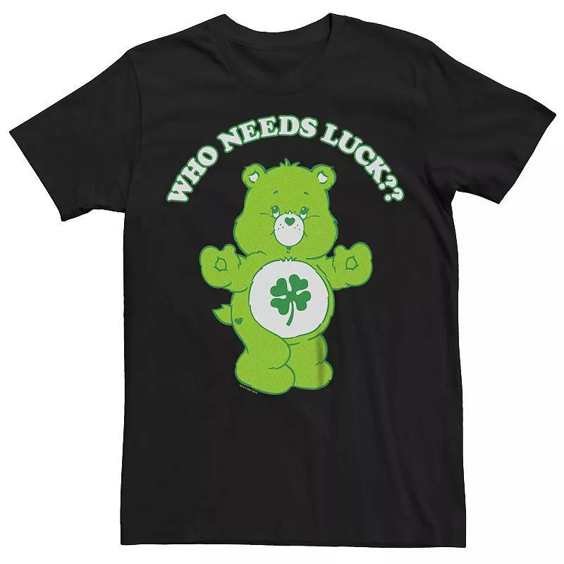 Men's Care Bears "Who Needs Luck" Graphic Tee, Size: XL, Black Product Image