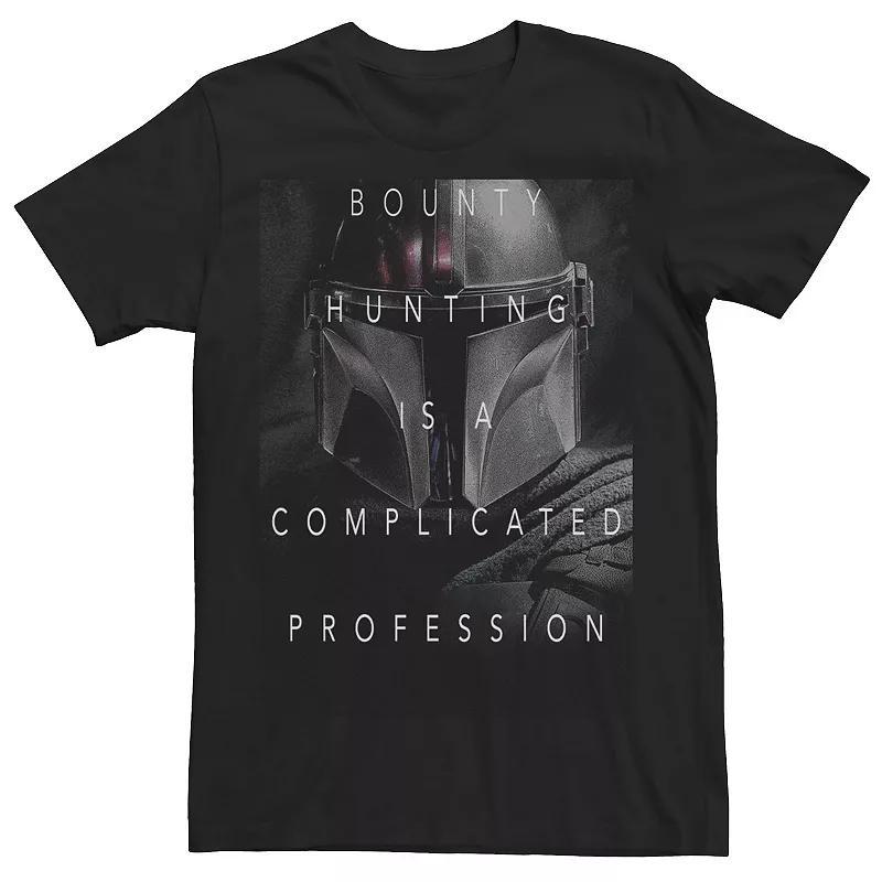 Men's Star Wars The Mandalorian Complicated Profession Dark Poster Tee, Size: 3XL, Black Product Image