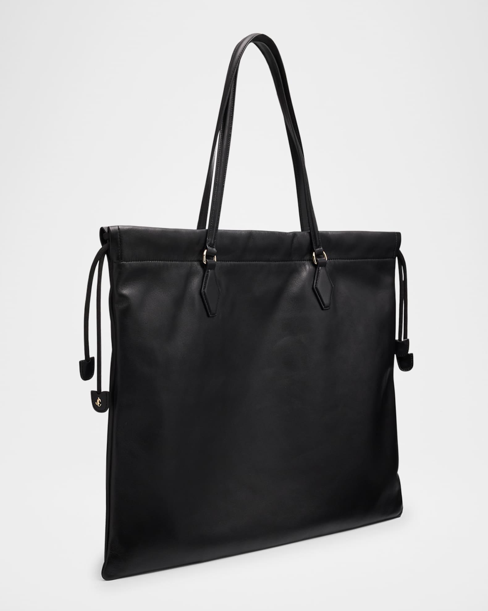 Large Drawstring Leather Tote Bag Product Image
