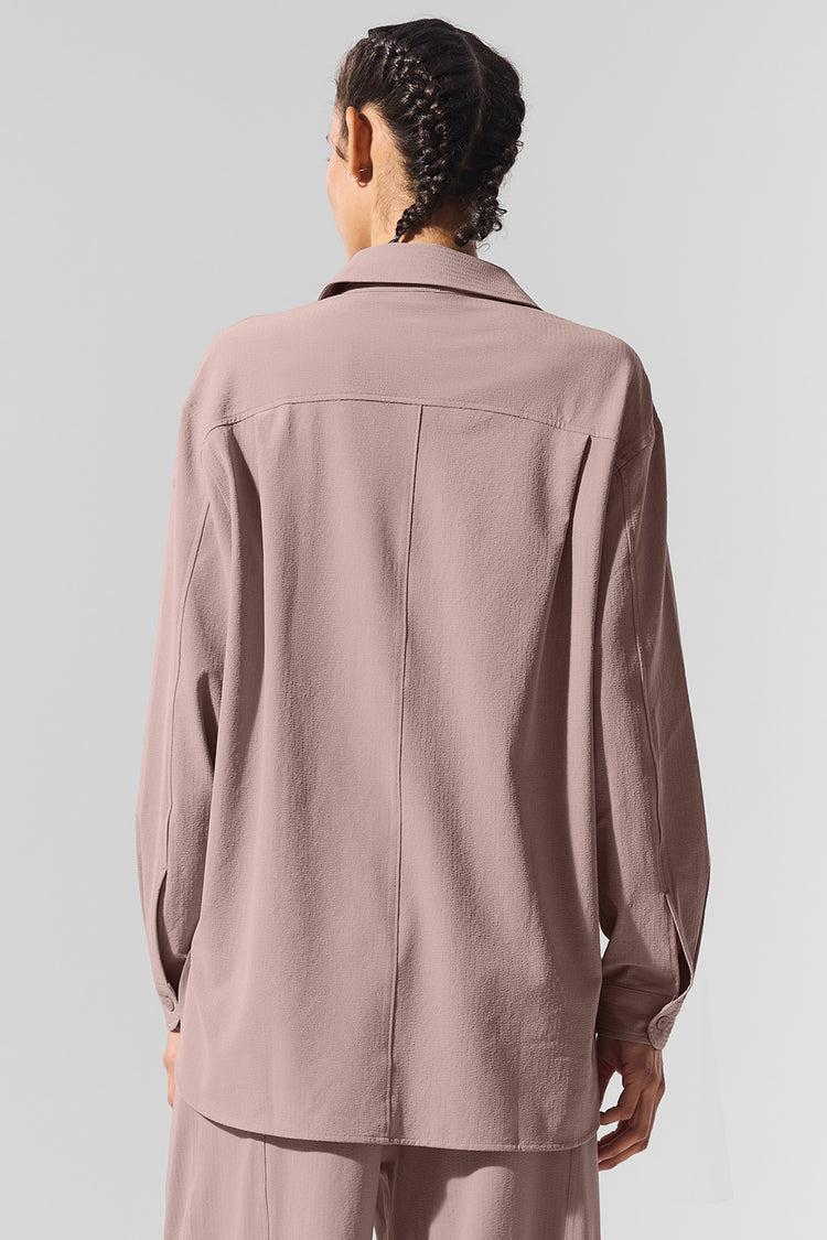 Dreamscape Button Down Long Sleeve - Taupe Product Image