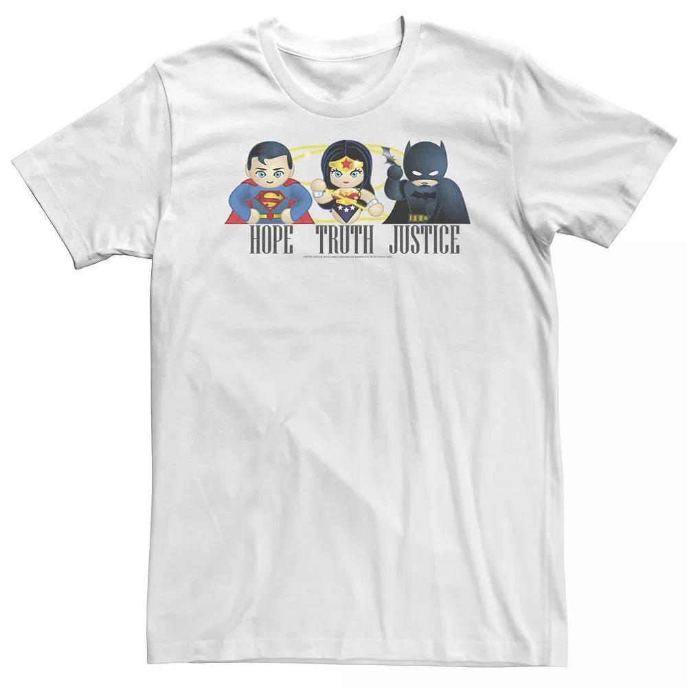 Big & Tall DC FanDome Justice League Hope Truth Justice Tee, Men's, Size: XXL Tall, White Product Image