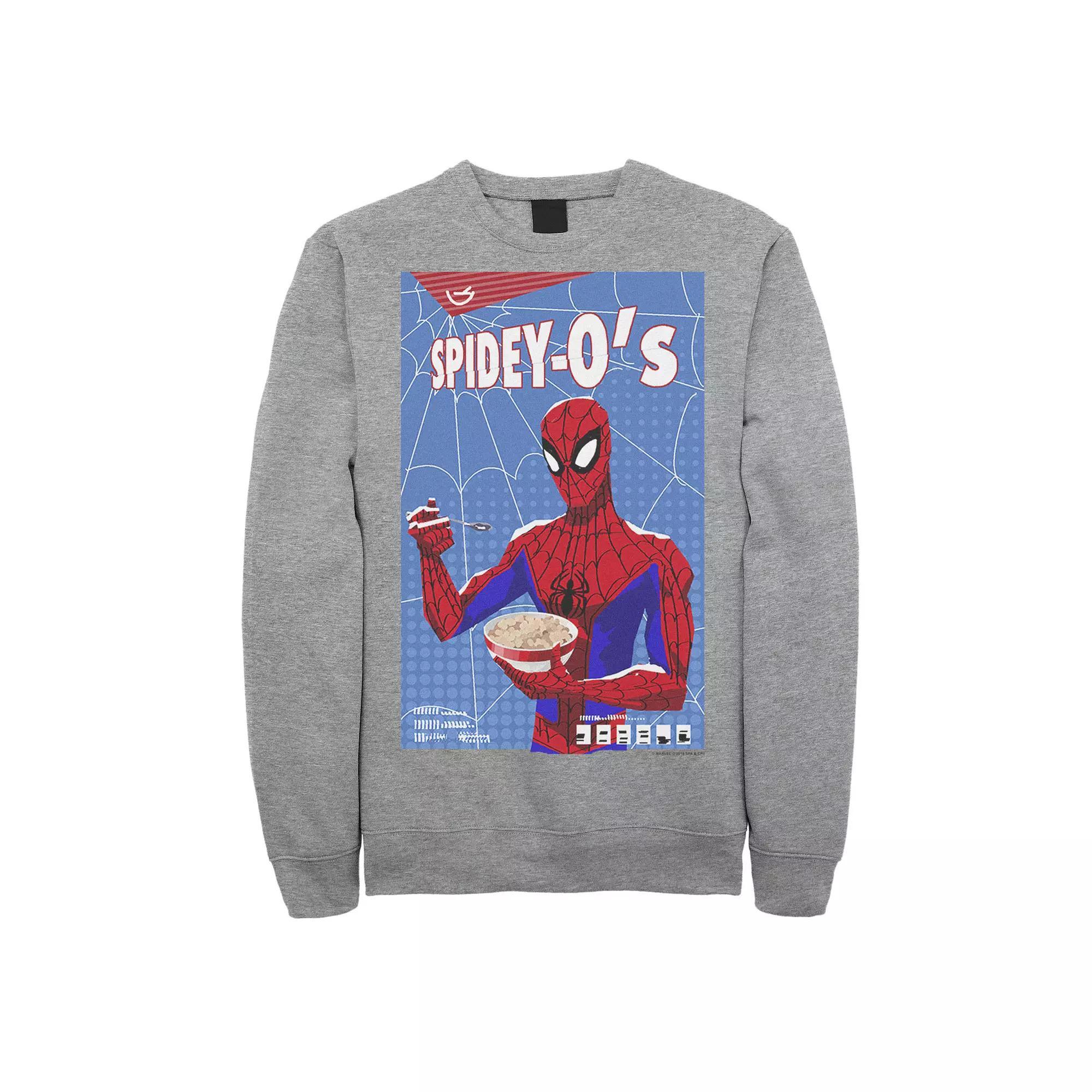 Men's Marvel Spider-Man Spiderverse Sweatshirt, Size: Small, Athletic Grey Product Image