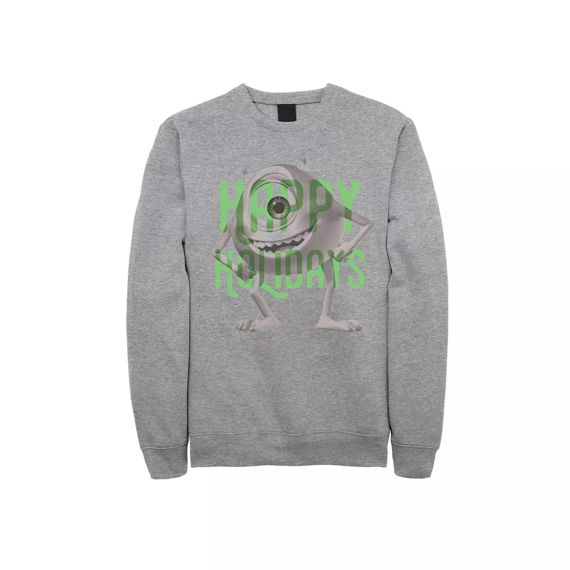 Men's Disney Pixar Monsters University Mike Happy Holidays Fleece,  Product Image