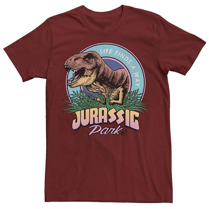 Men's Jurassic Park Life Finds A Way Vibrant Graphic Tee, Size: Medium, Black Product Image