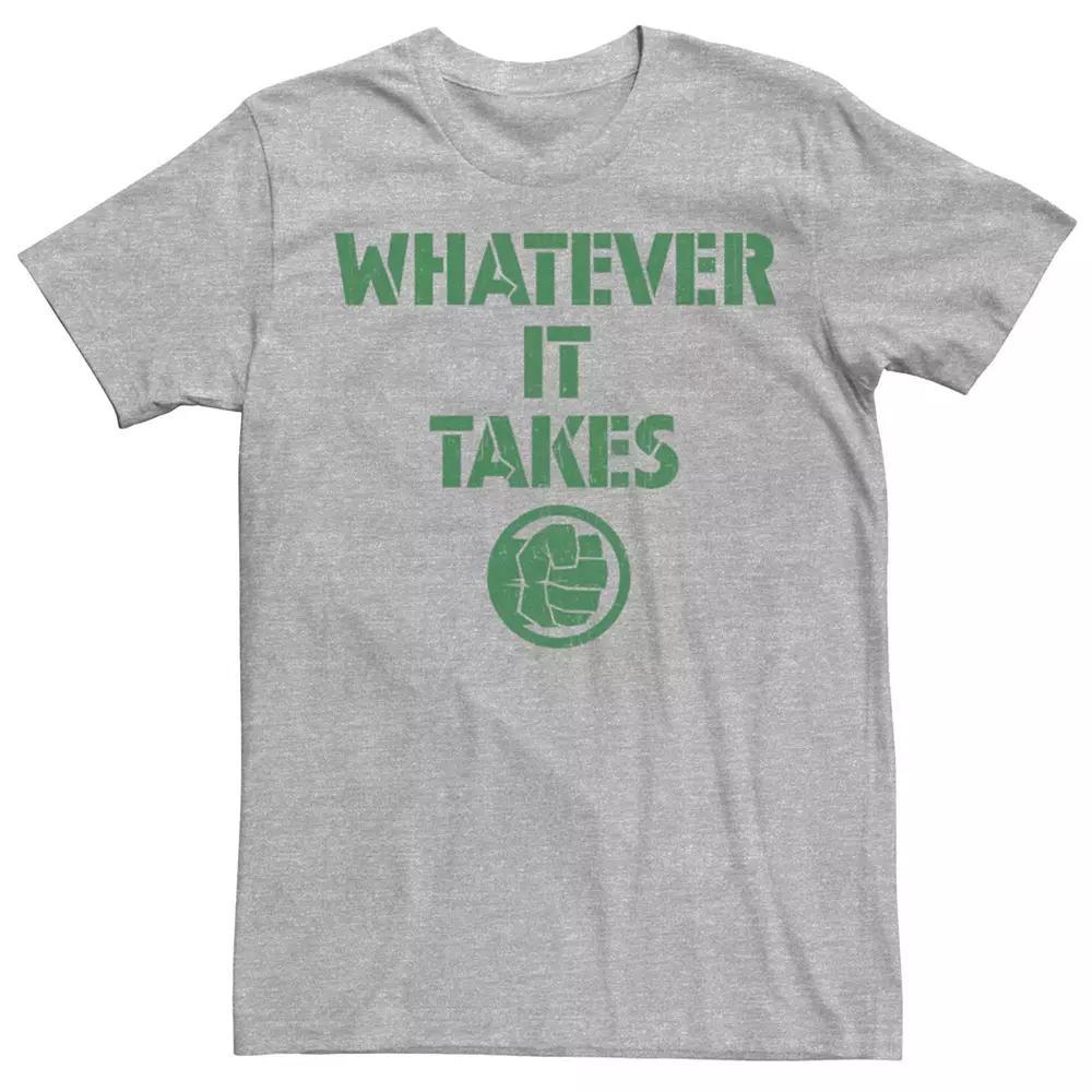 Men's Marvel Hulk Fist "Whatever It Takes" Text Tee,  Product Image
