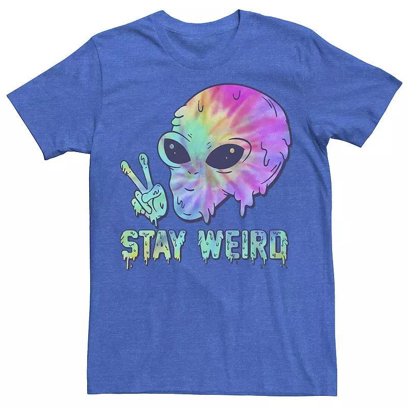 Men's Tye Dye Alien Peace Stay Weird Tee,  Product Image