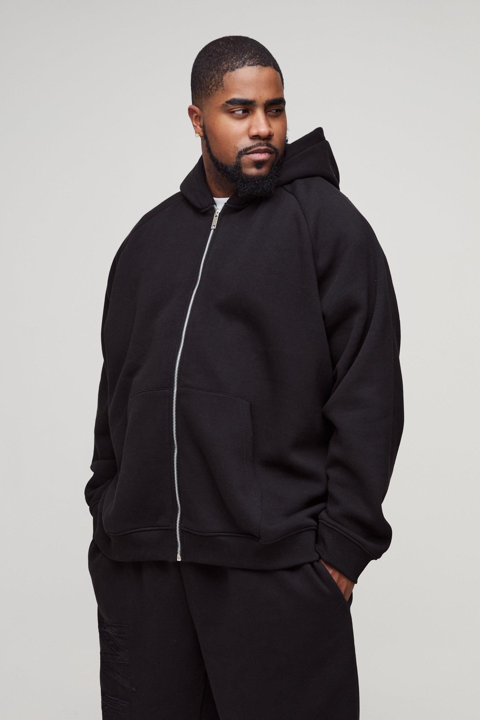 Plus Oversized Satin Applique WRLDWD Hooded Relaxed Sweatpants Tracksuit | boohooMAN USA Product Image