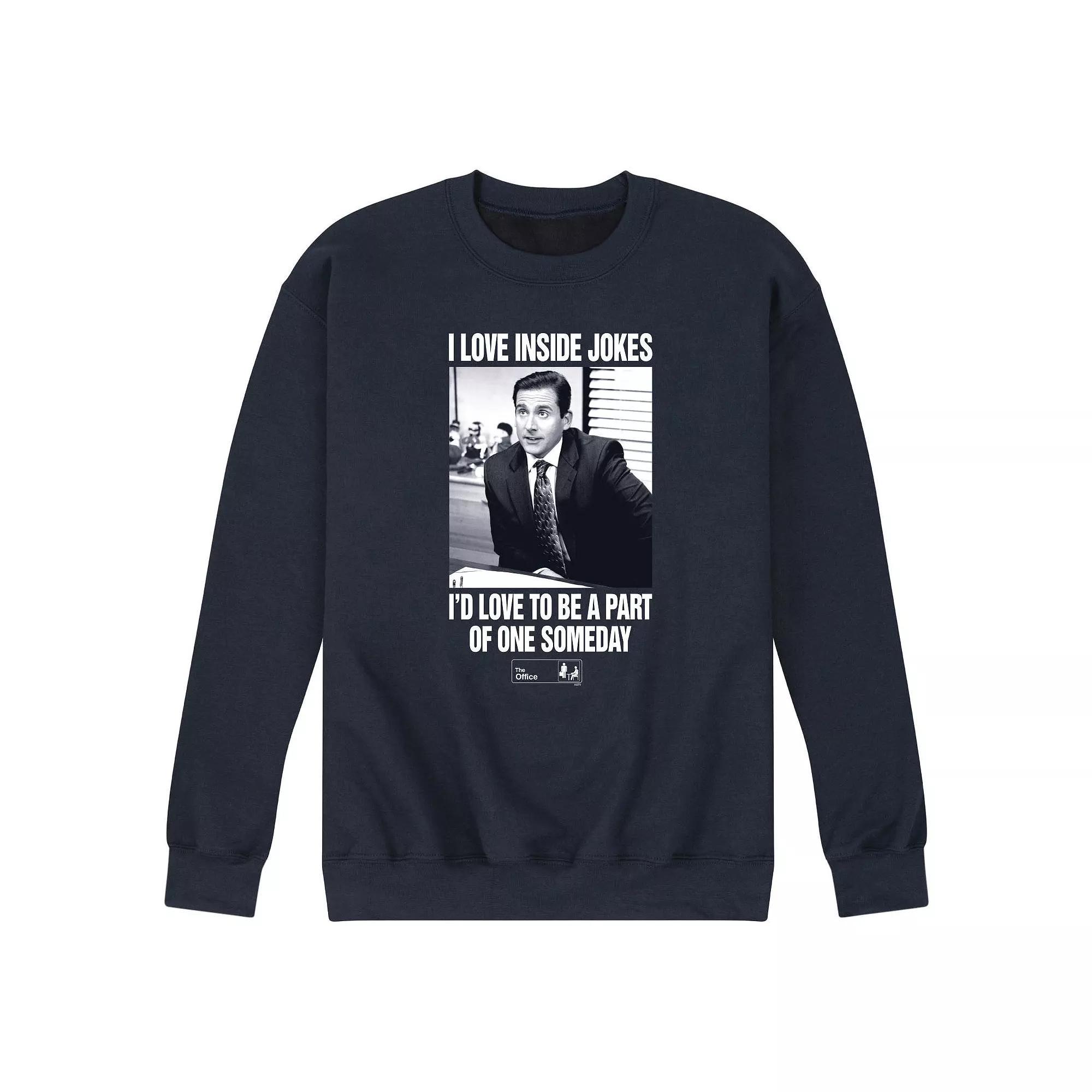 Men's The Office Michael Love Inside Jokes Sweatshirt, Size: Large, Blue Product Image